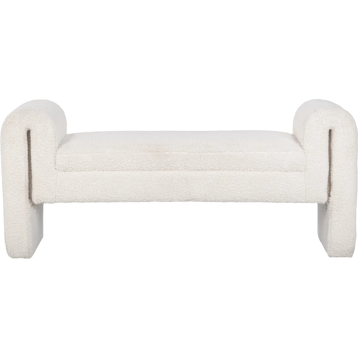 001 SI-2518858 | Primary Silo | Ada Bench by Classic Home in ivory fleece. Made from 100% polyester in a transitional style.