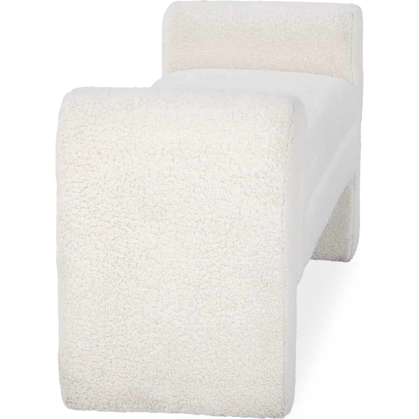 002 SI-2518858 | Additional Silo | Ada Bench by Classic Home in ivory fleece. Made from 100% polyester in a transitional style.
