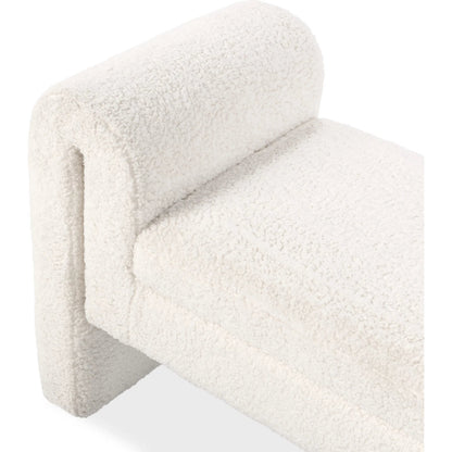 Ada Bench by Classic Home in ivory fleece. Made from 100% polyester in a transitional style.