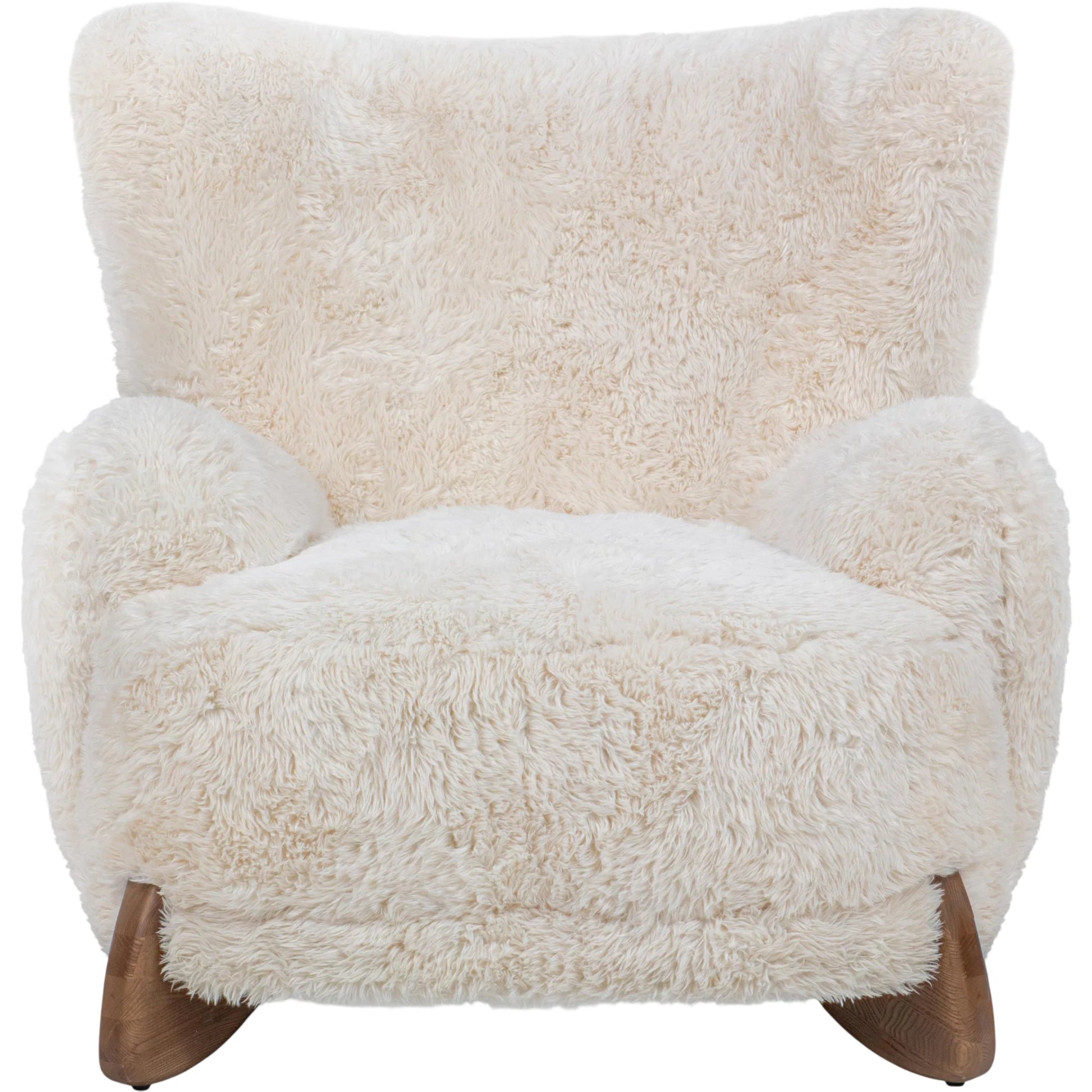 Riya Accent Chair by Classic Home in vanilla. Made from 100% polyester, ash wood in a eclectic & global style.