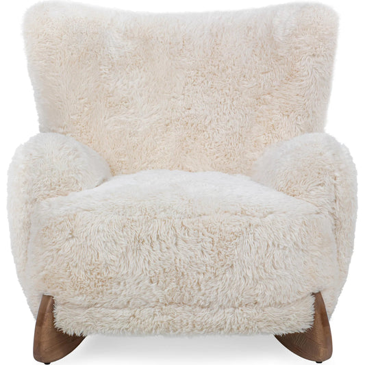 Riya Accent Chair by Classic Home in vanilla. Made from 100% polyester, ash wood in a eclectic & global style.