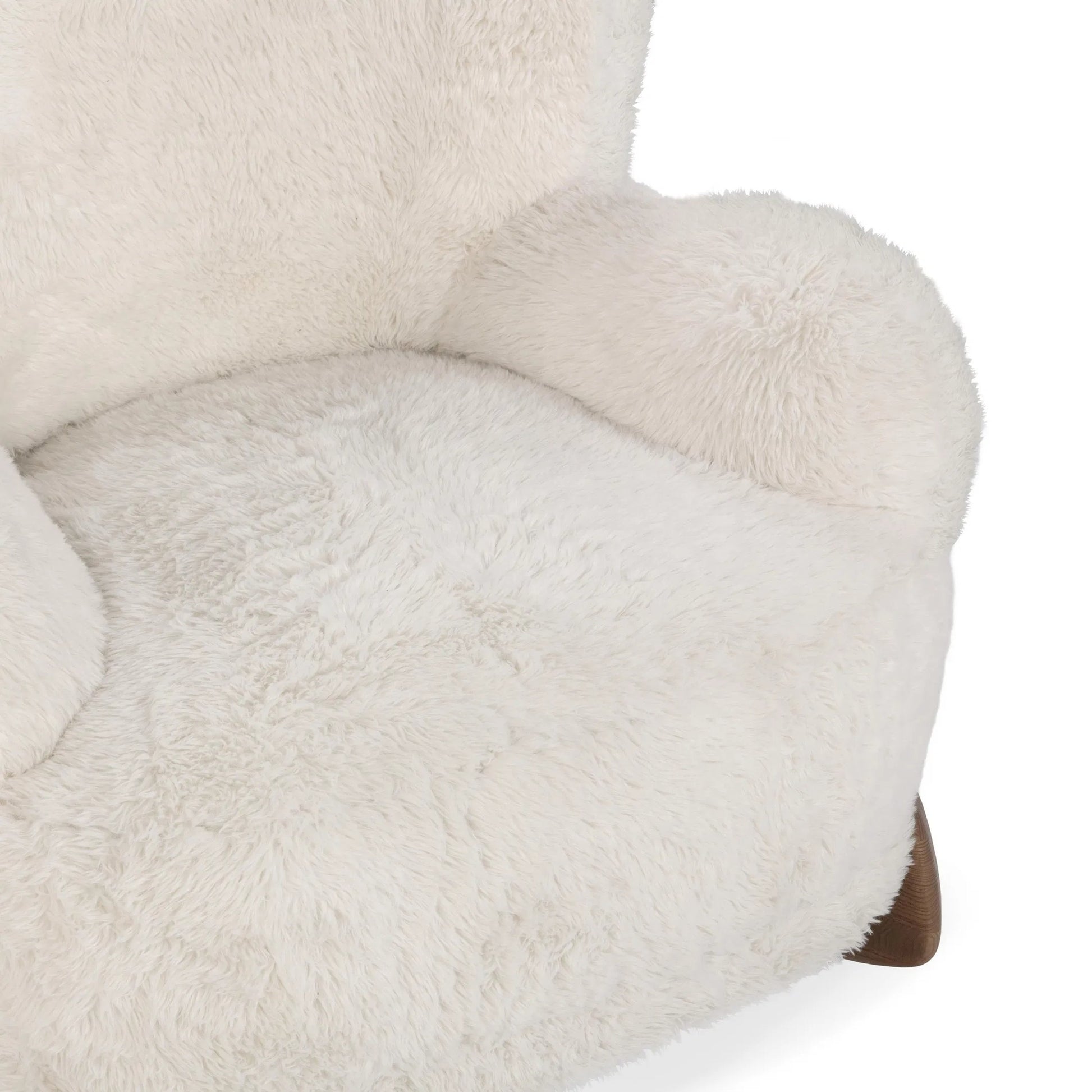 Riya Accent Chair by Classic Home in vanilla. Made from 100% polyester, ash wood in a eclectic & global style.