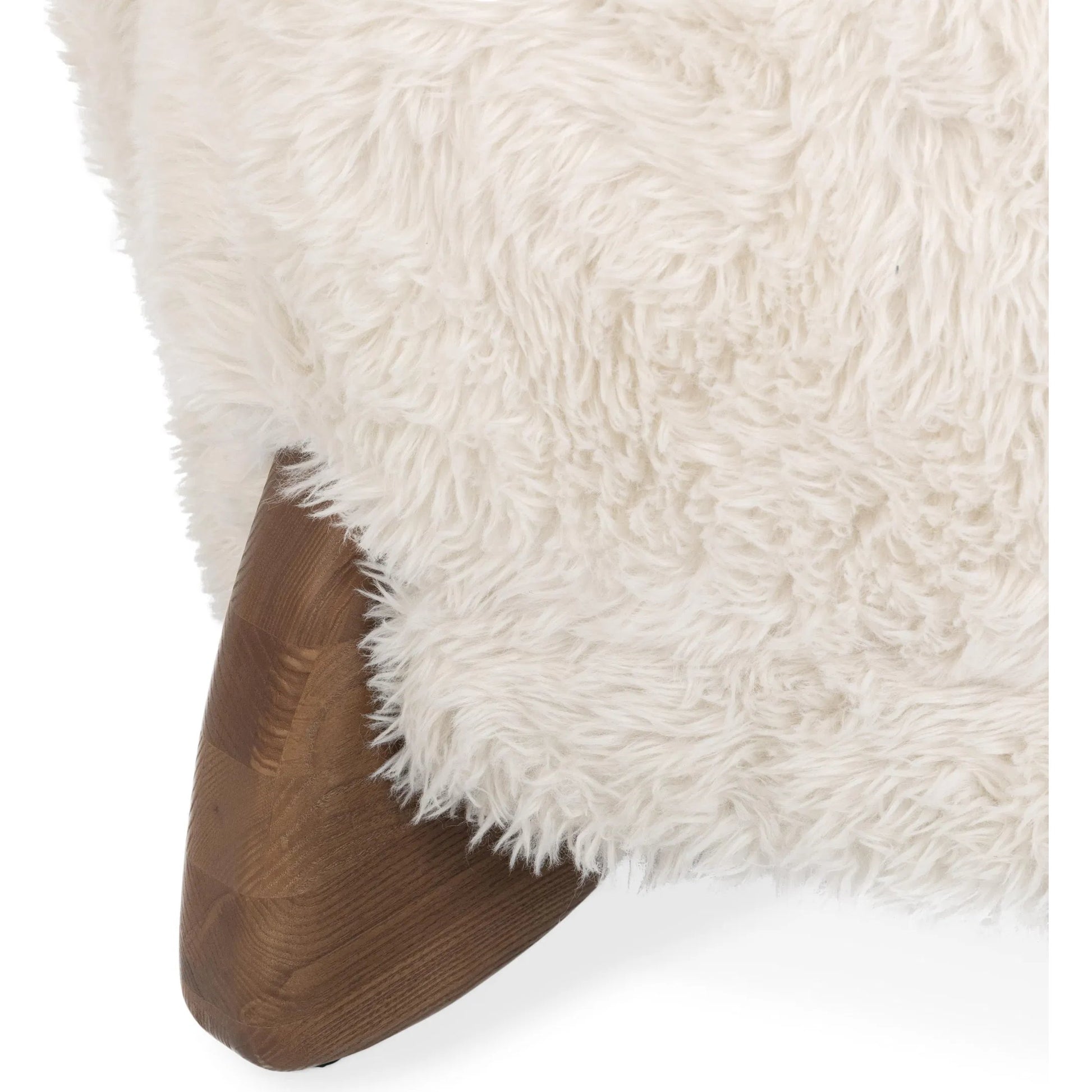 Riya Accent Chair by Classic Home in vanilla. Made from 100% polyester, ash wood in a eclectic & global style.