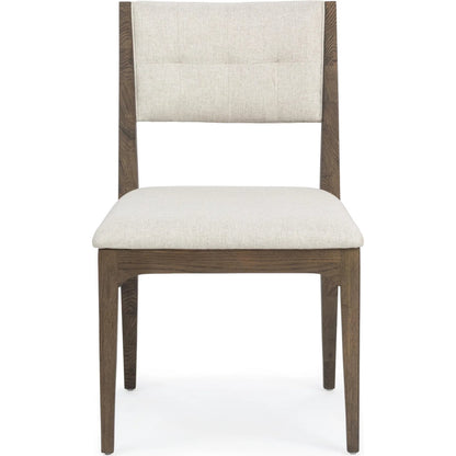 Estelle Upholstered Dining Chairs (Set of 2) by Classic Home in soft cocoa. Made from 100% polyester, oak wood in a unique style.