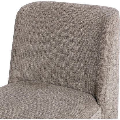 Senna Upholstered Dining Chair by Classic Home in taupe. Made from 100% polyester in a unique style.