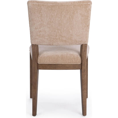 Arima Upholstered Dining Chair by Classic Home in wheat husk. Made from 100% polyester, parawood in a unique style.