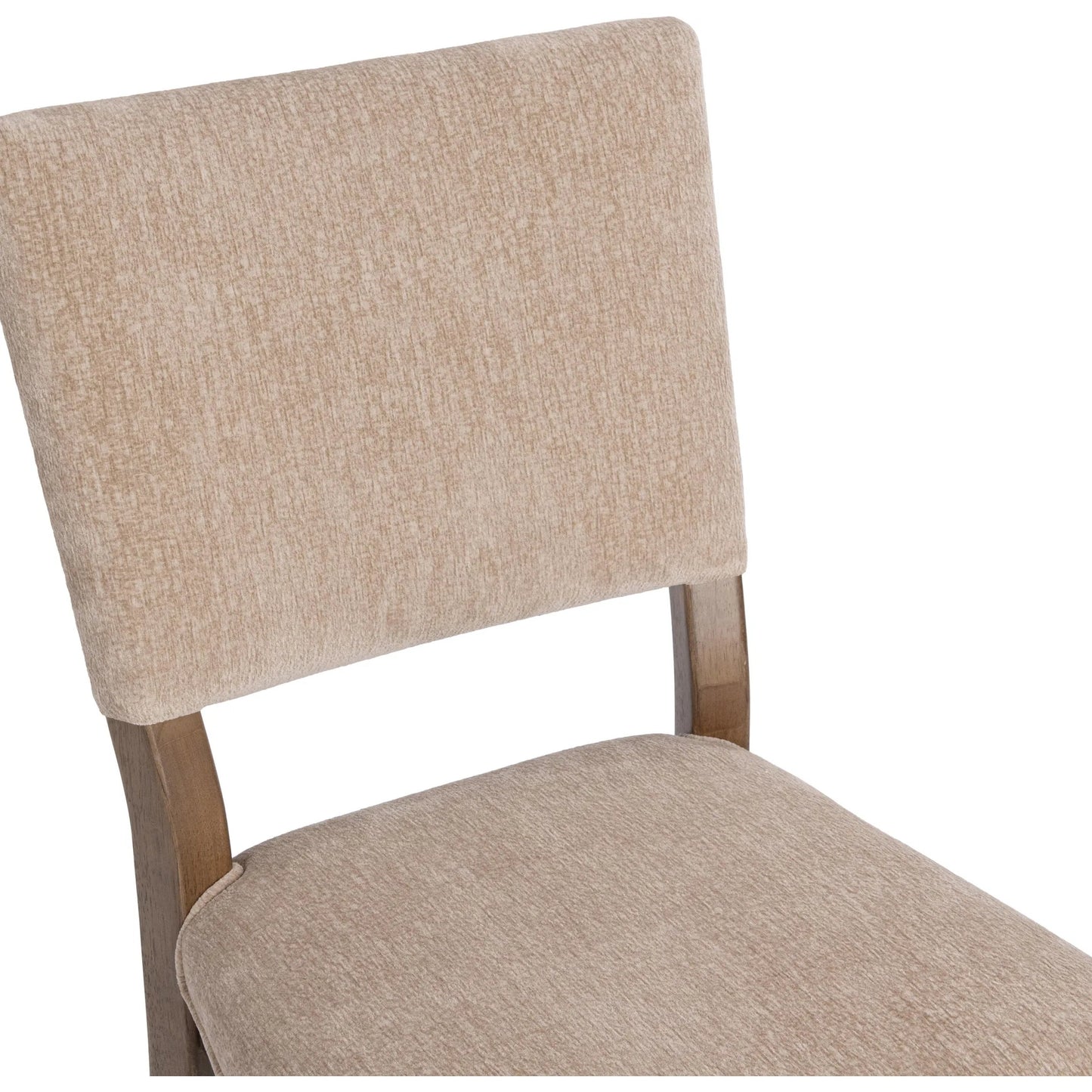 005 SI-2537813 | Closeup | Arima Upholstered Dining Chair by Classic Home in wheat husk. Made from 100% polyester, parawood in a unique style.