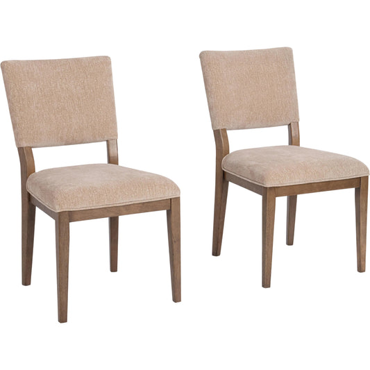 Arima Upholstered Dining Chair by Classic Home in wheat husk. Made from 100% polyester, parawood in a unique style.