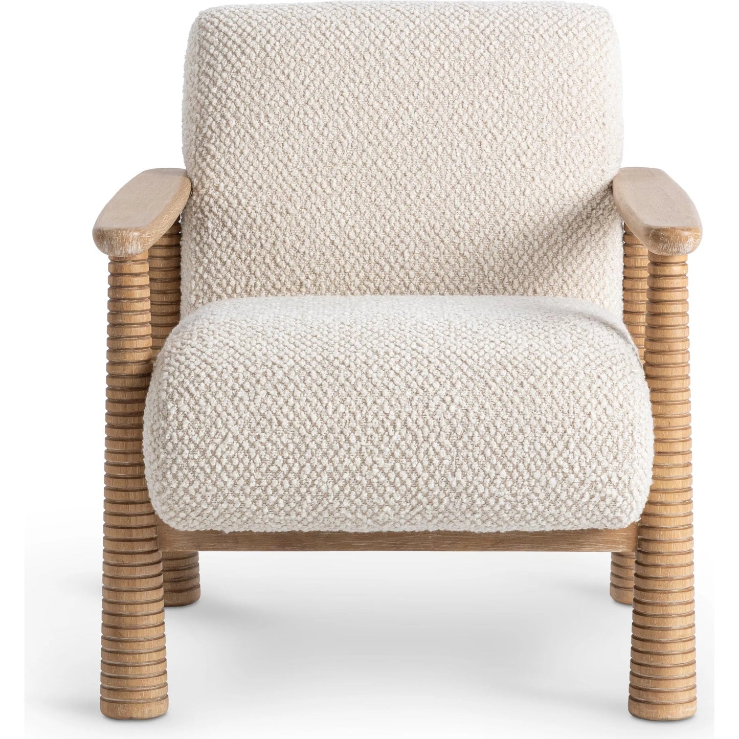004 SI-2537814 | Additional Silo | Caprice Upholstered Accent Chair by Classic Home in beige, natural. Made from 80% polyester, 20% acrylic, parawood in a unique style.