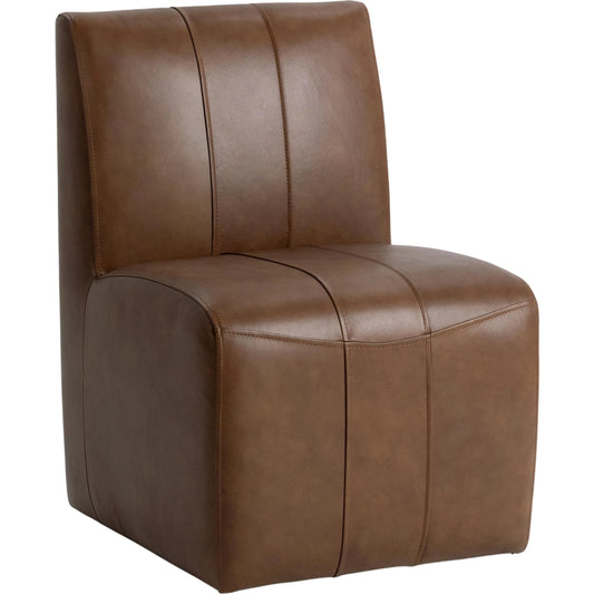 Carsen Dining Chair by Classic Home. Made from top grain leather in a unique style.