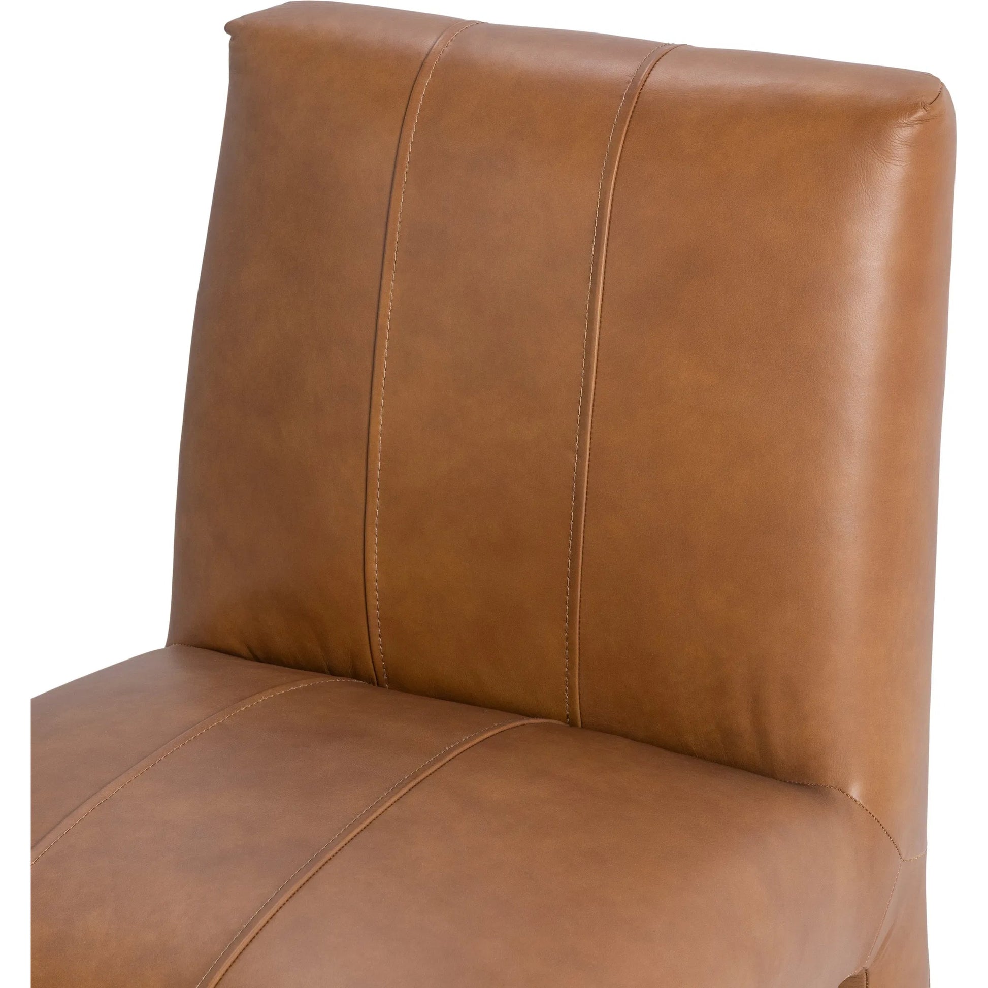 Liliana Dining Chair by Classic Home in tan. Made from top grain leather in a unique style.