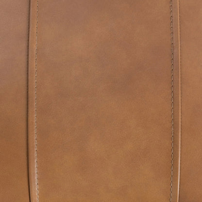Liliana Dining Chair by Classic Home in tan. Made from top grain leather in a unique style.