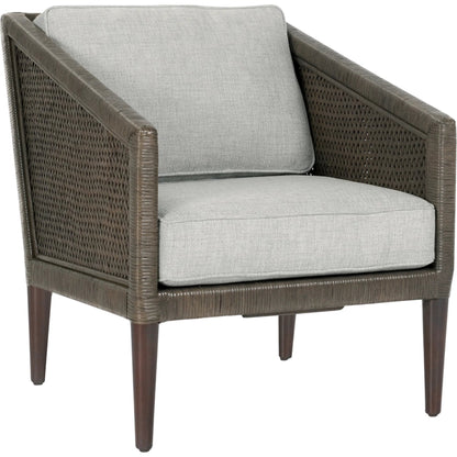 Kaitlin Wicker Accent Chair by Classic Home in pearl gray. Made from wicker, rattan in a transitional style.