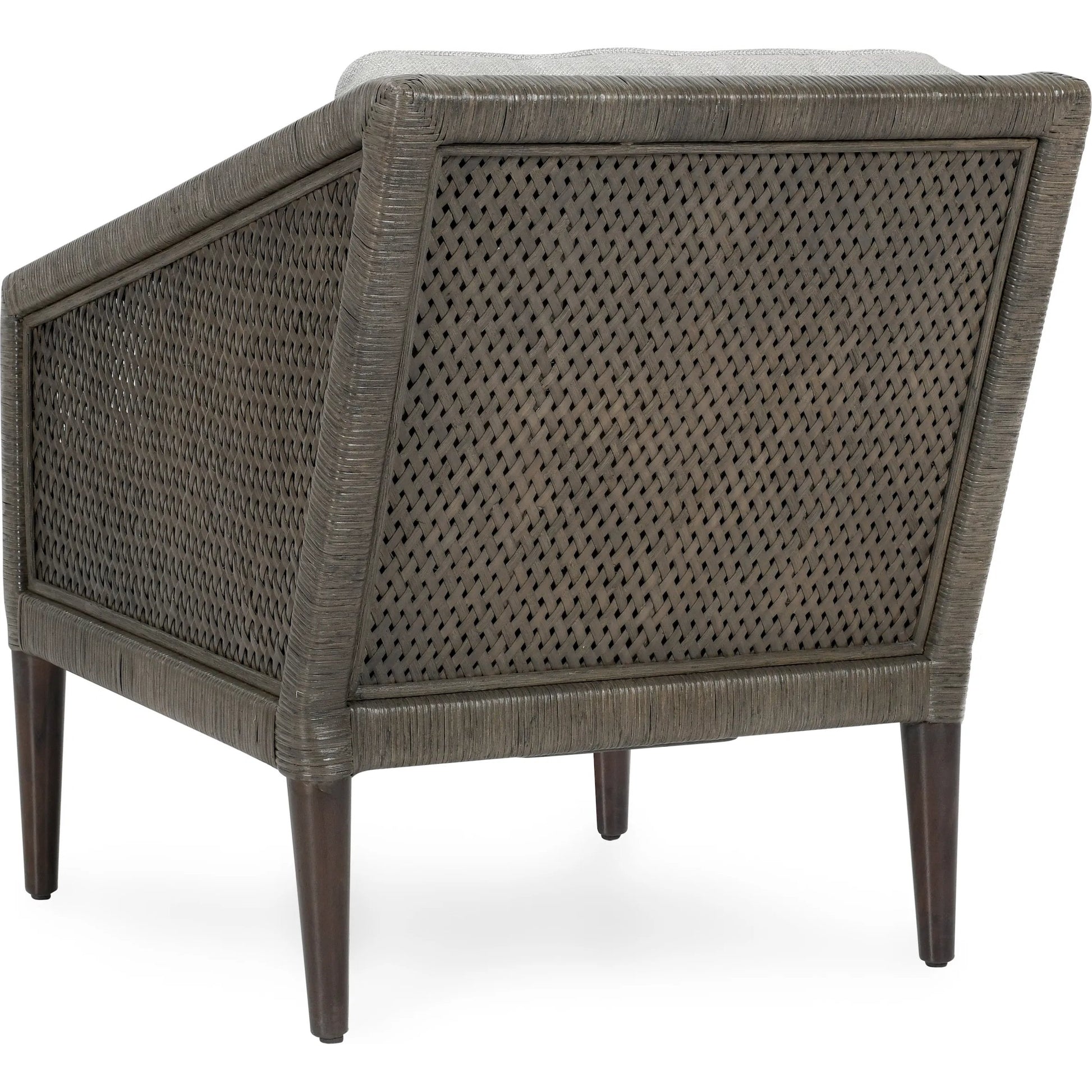 Kaitlin Wicker Accent Chair by Classic Home in pearl gray. Made from wicker, rattan in a transitional style.