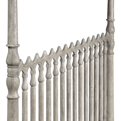 William Yeoward Morris King Bed by Jonathan Charles in grey and greyed oak. Made from oak in a cottage & farmhouse style.