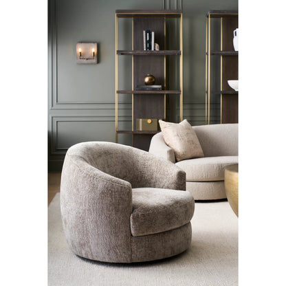 Libby Langdon Wesley Etageré by Fairfield Chair in brown and cerused espresso. Made from ash solids in a unique style.