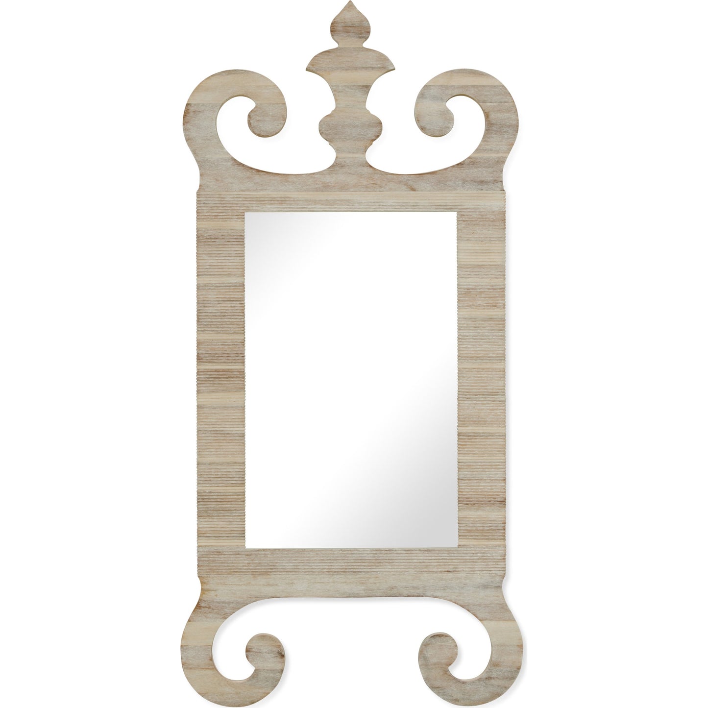 001 SR-846562 | Primary Silo | William Yeoward Abbotsworth Mirror by Jonathan Charles in white and washed acacia. Made from acacia in a transitional style.