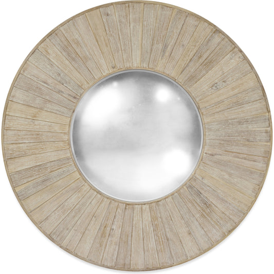 Country House Barrique Mirror by Jonathan Charles in washed acacia. Made from acacia in a transitional style.