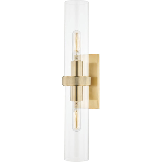 Briggs Wall Sconce by Hudson Valley. Made from steel in a transitional style.