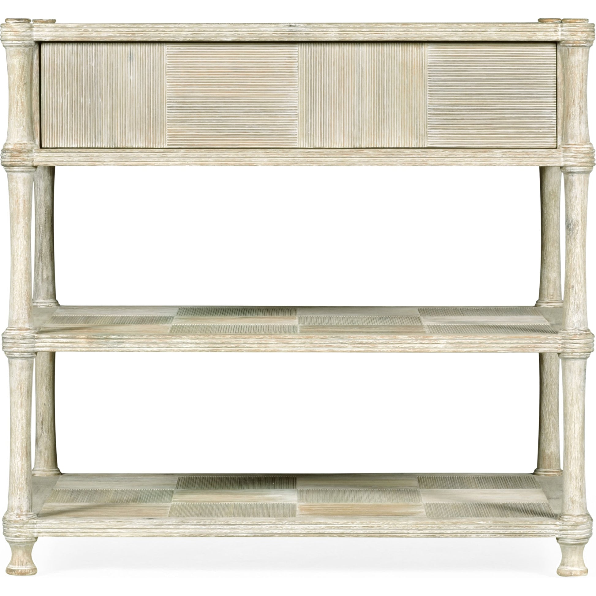 William Yeoward - Bywater Side Table with Drawer by Jonathan Charles in washed acacia. Made from acacia in a transitional style.