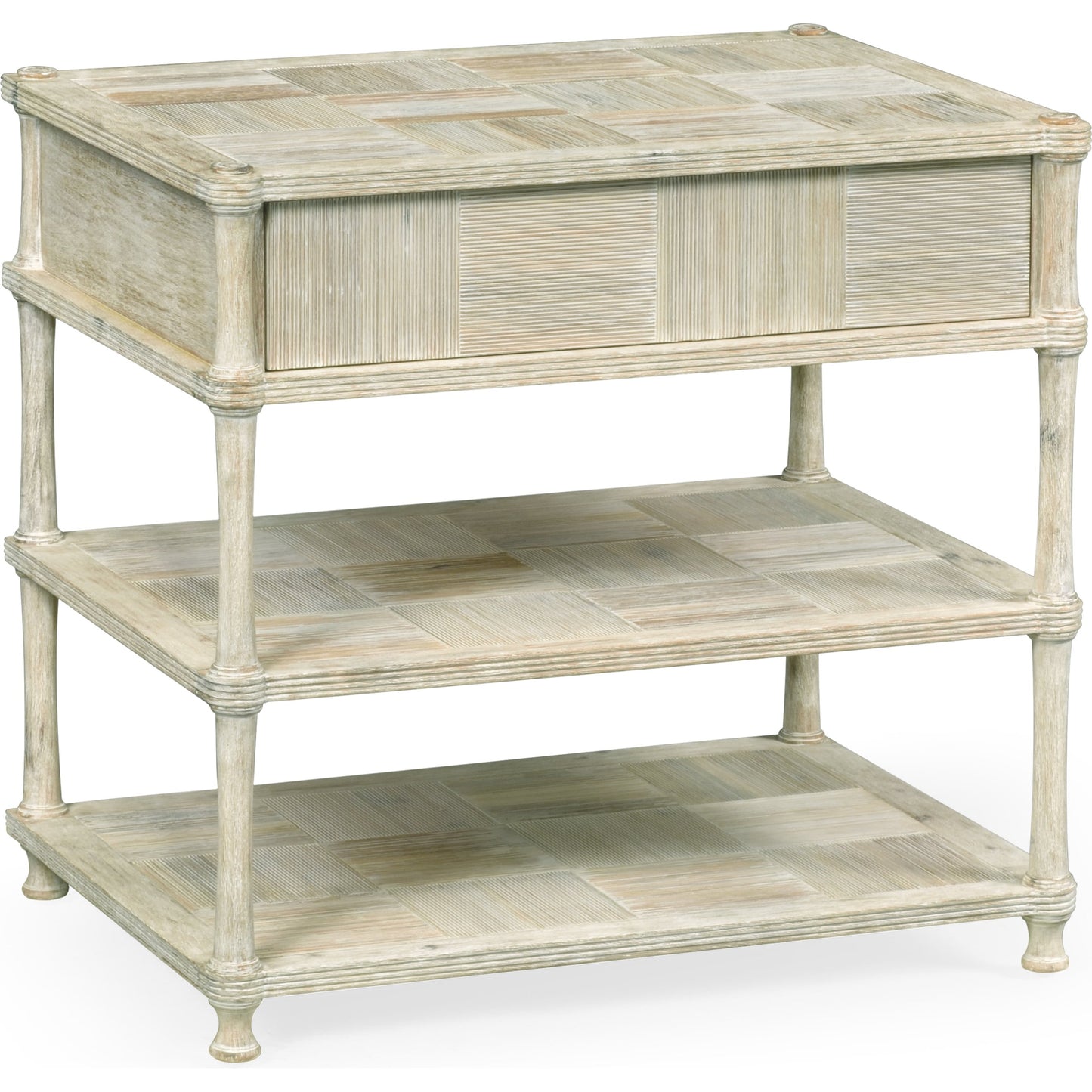 002 SR-846571 | Additional Silo | William Yeoward - Bywater Side Table with Drawer by Jonathan Charles in washed acacia. Made from acacia in a transitional style.