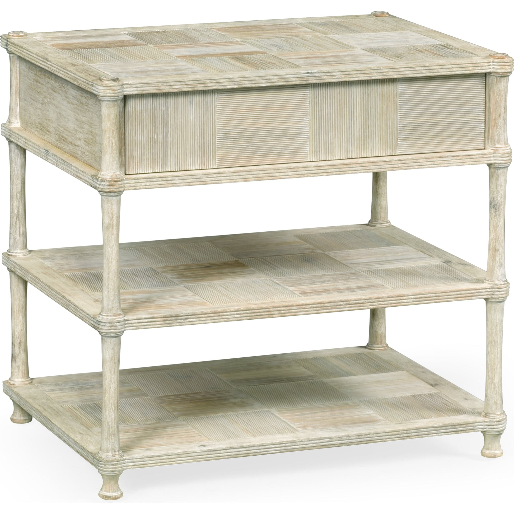 William Yeoward - Bywater Side Table with Drawer by Jonathan Charles in washed acacia. Made from acacia in a transitional style.