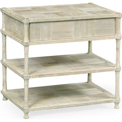 William Yeoward - Bywater Side Table with Drawer by Jonathan Charles in washed acacia. Made from acacia in a transitional style.
