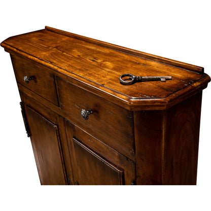 Austrian Hall Cabinet by Sarreid Ltd. in brown. Made from unique in a traditional style.