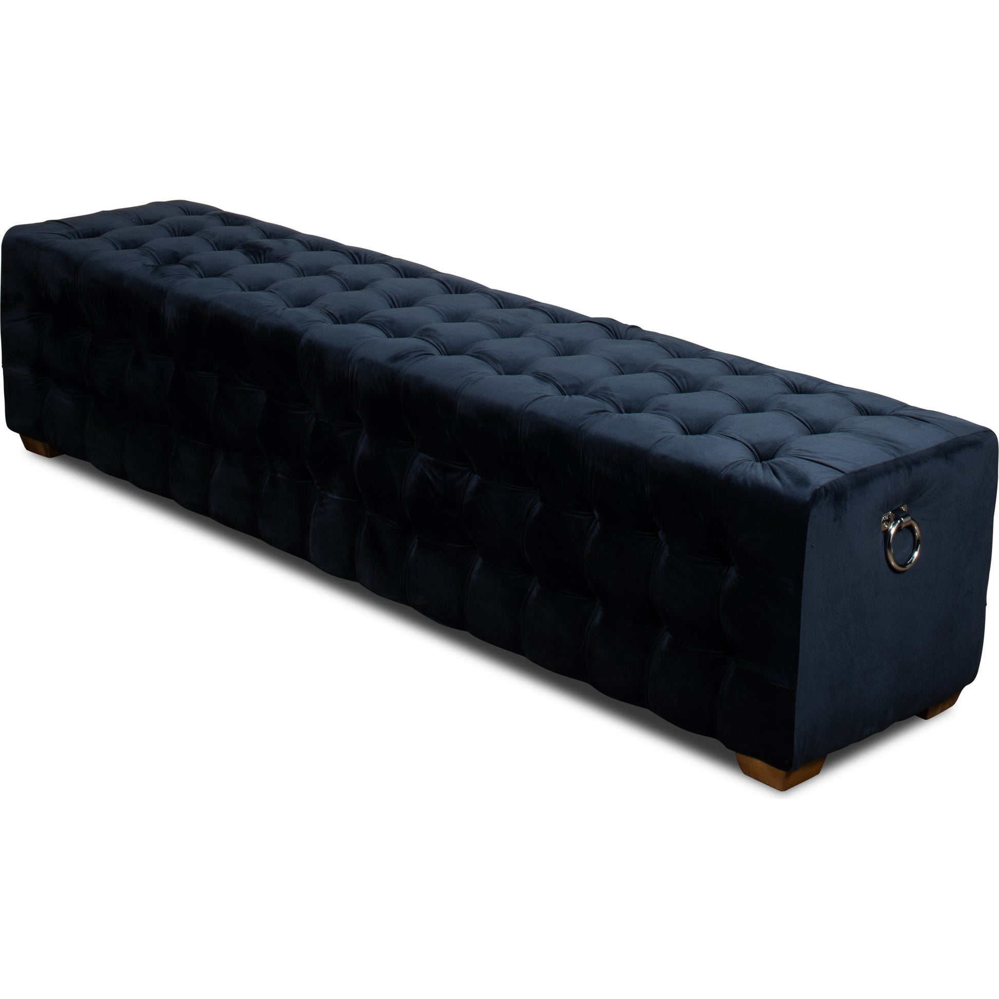 Tufted Bench by Sarreid Ltd. in beige and beige linen. Made from oak, linen in a cottage & farmhouse style.