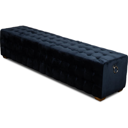 Tufted Bench by Sarreid Ltd. in beige and beige linen. Made from oak, linen in a cottage & farmhouse style.