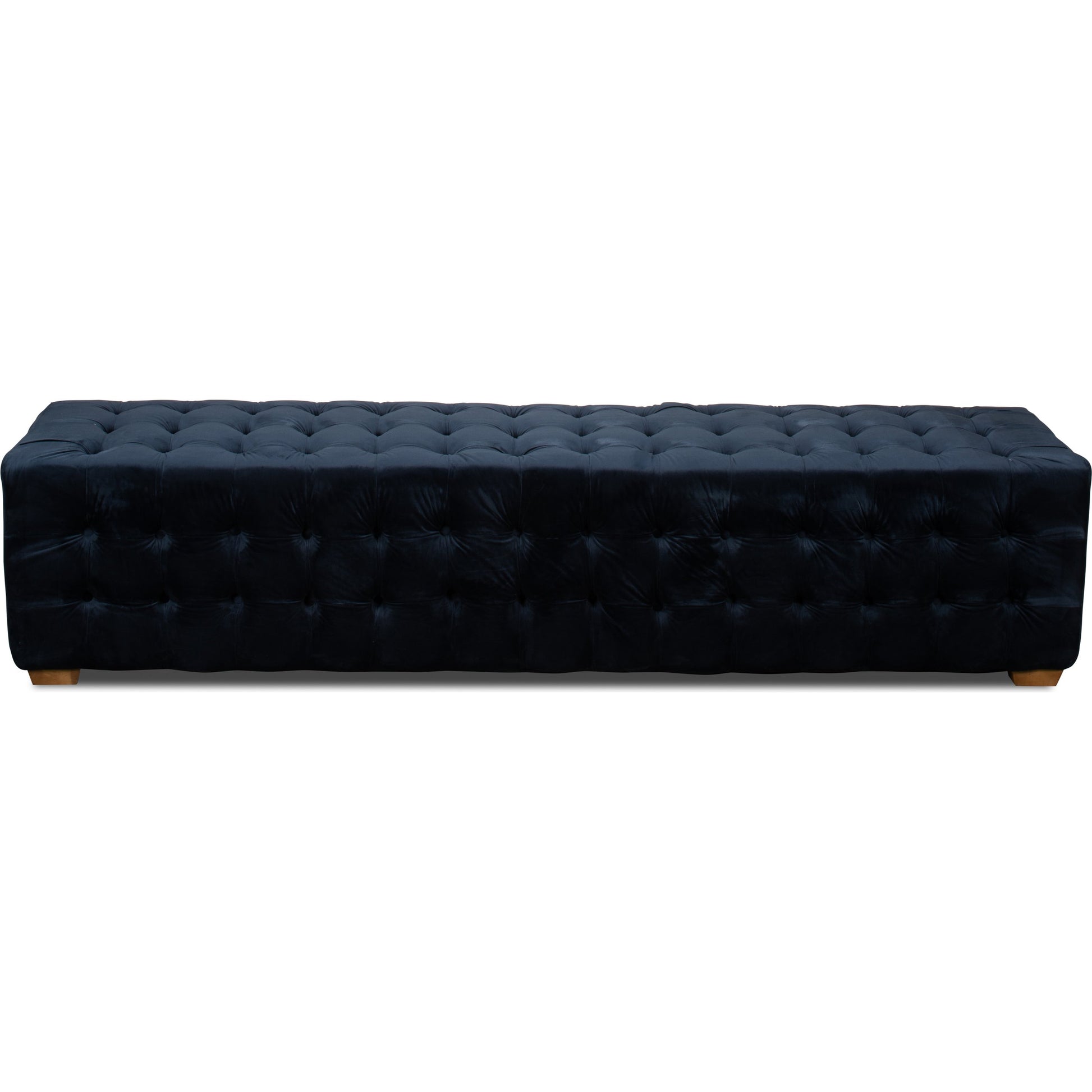 Tufted Bench by Sarreid Ltd. in beige and beige linen. Made from oak, linen in a cottage & farmhouse style.