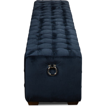 Tufted Bench by Sarreid Ltd. in beige and beige linen. Made from oak, linen in a cottage & farmhouse style.