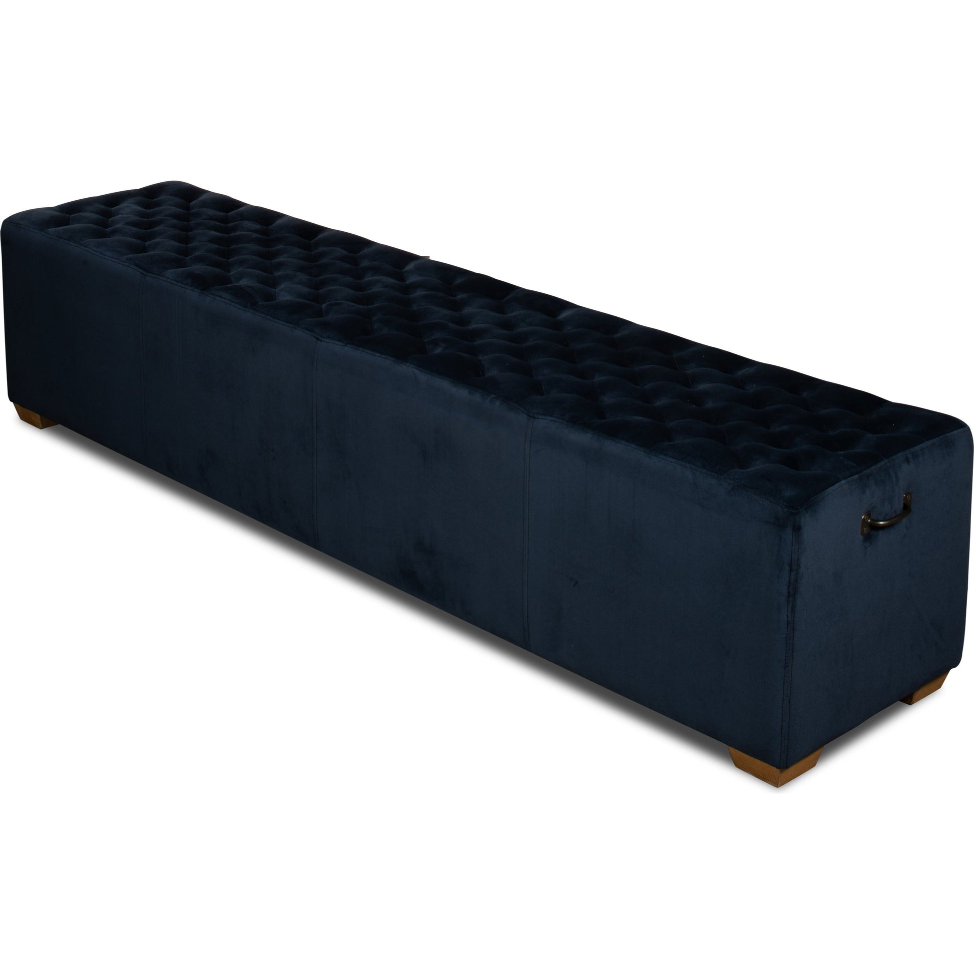 Tufted Bench by Sarreid Ltd. in beige and beige linen. Made from oak, linen in a cottage & farmhouse style.