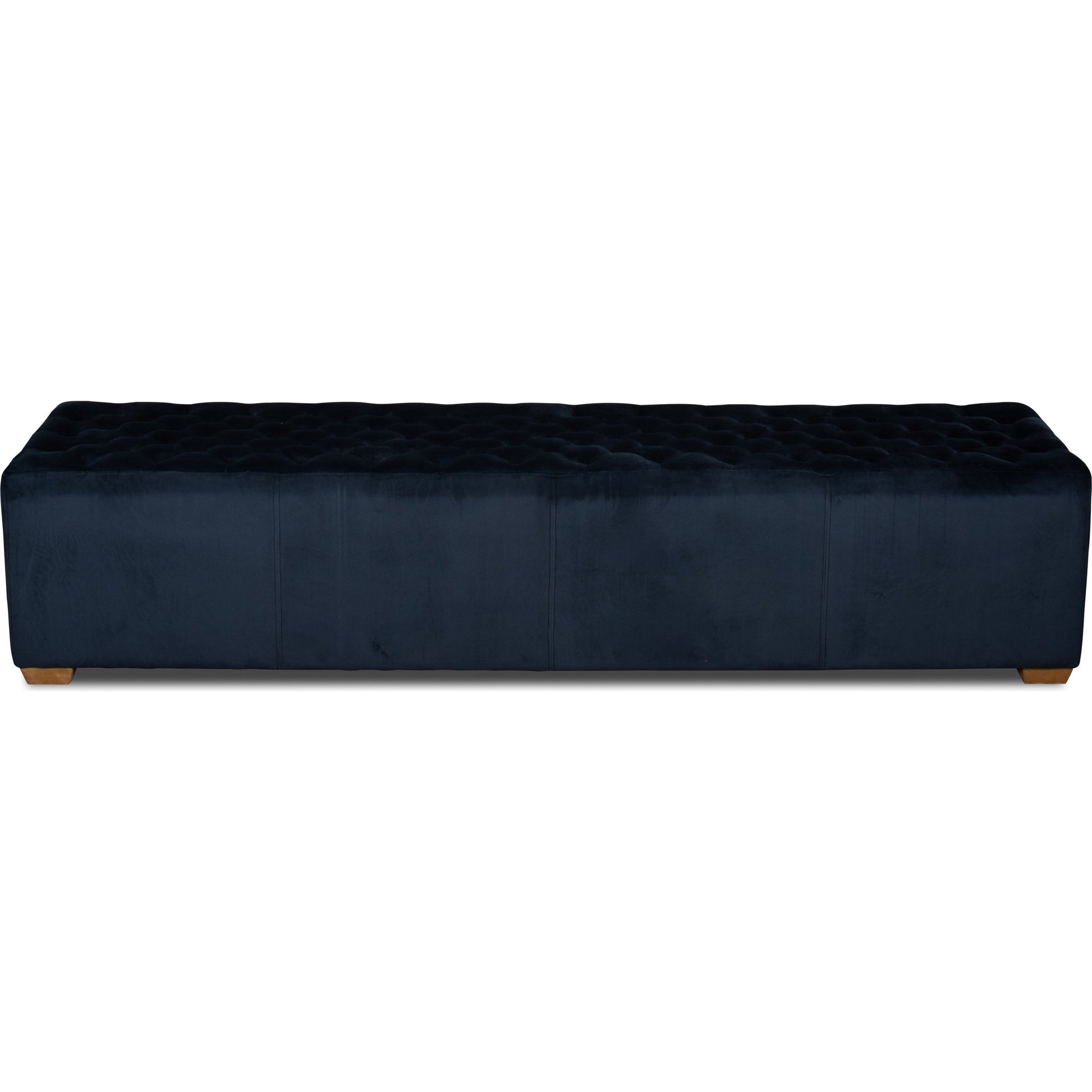 Tufted Bench by Sarreid Ltd. in beige and beige linen. Made from oak, linen in a cottage & farmhouse style.