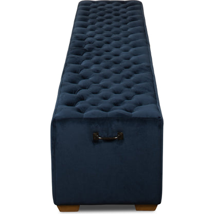 Tufted Bench by Sarreid Ltd. in beige and beige linen. Made from oak, linen in a cottage & farmhouse style.