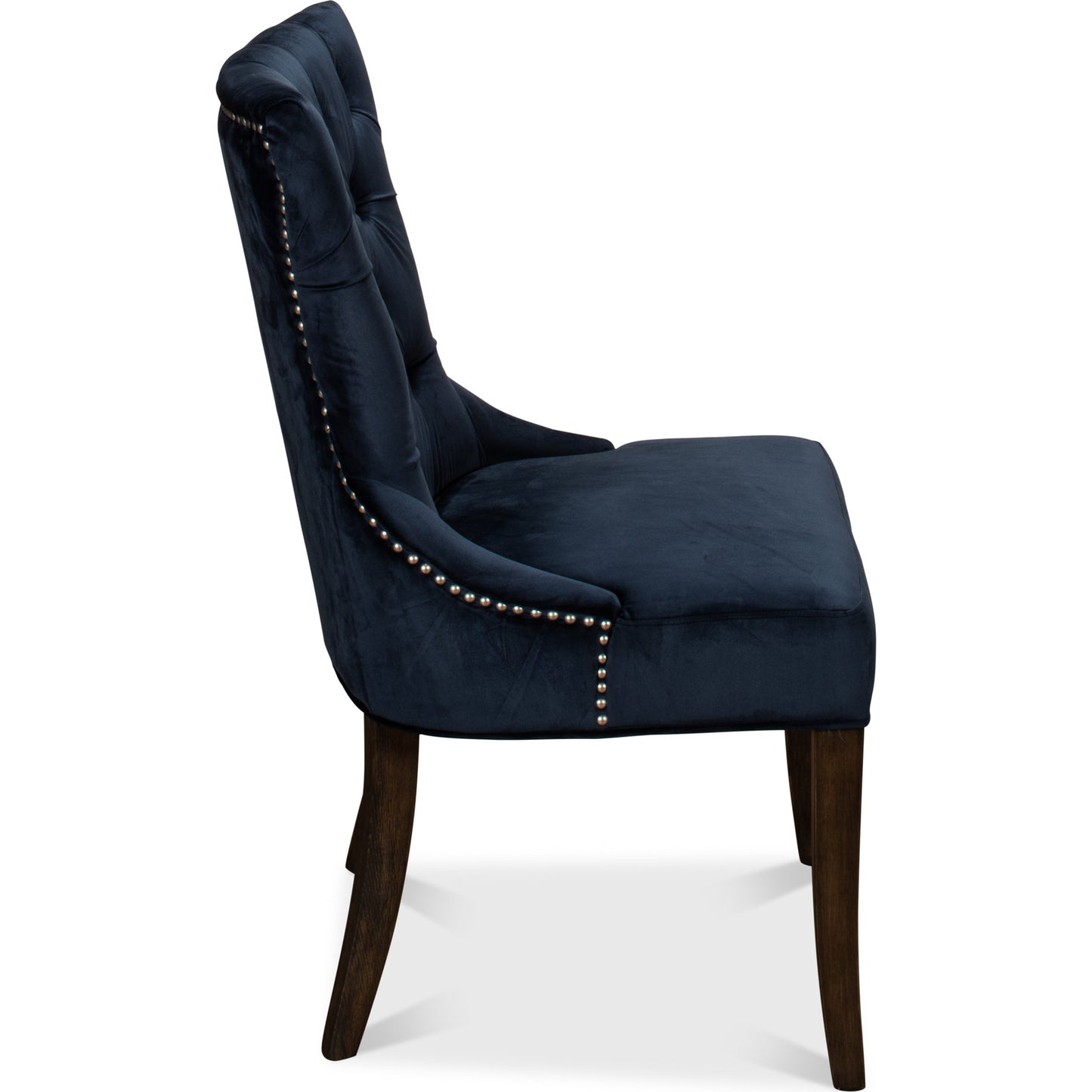 003 SR-858250 | Additional Silo | Tufted Highback Dining Chair (Set of 2) by Sarreid Ltd. in blue. Made from velvet in a traditional style.