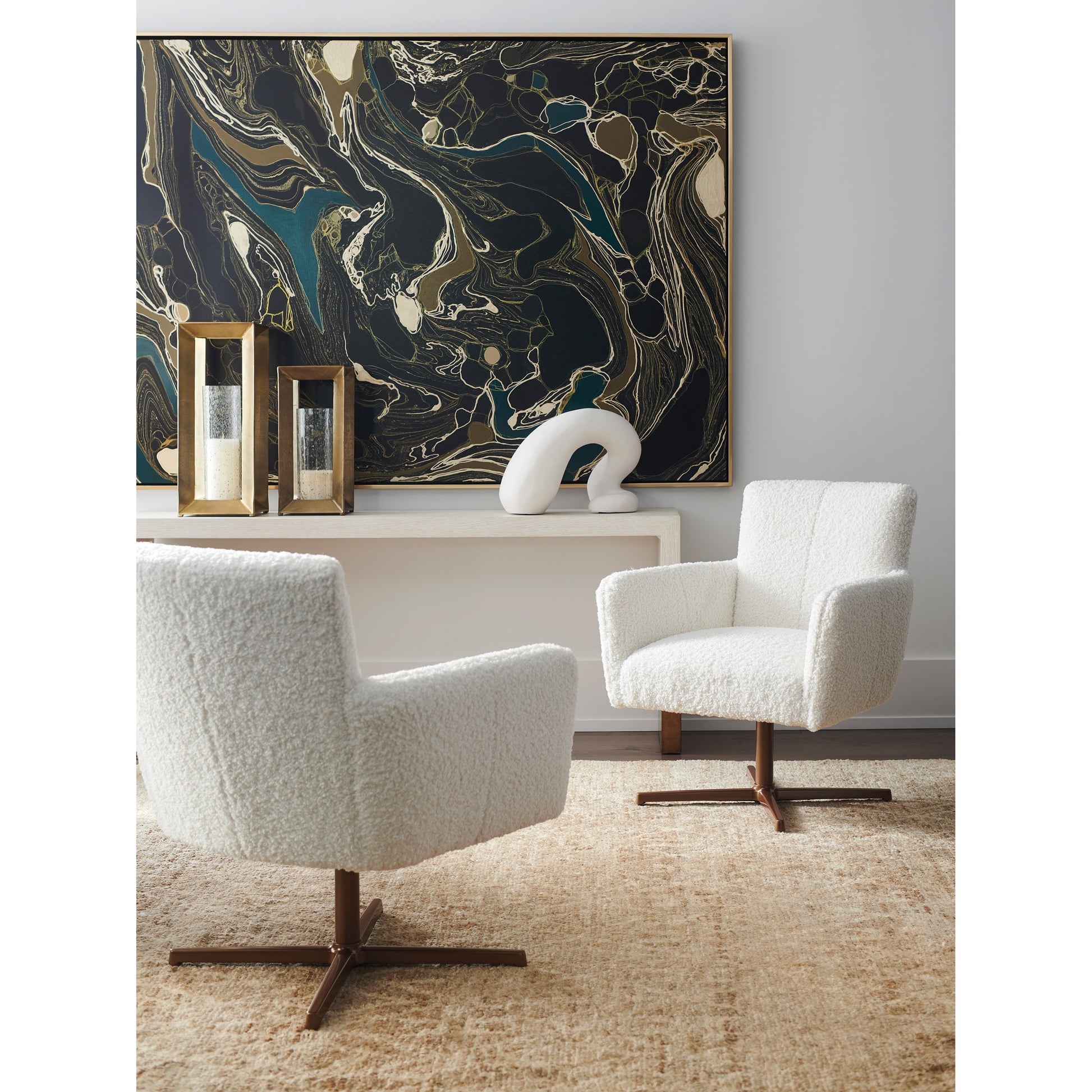 Brooks Swivel Chair by Barclay Butera. Made from unique in a modern style.