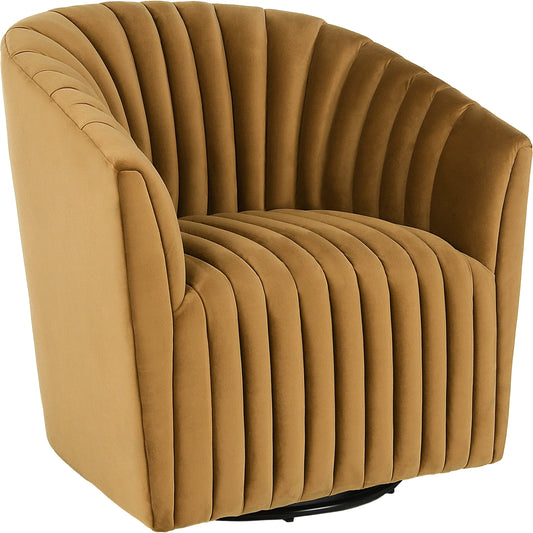 Marion Swivel Accent Chair by Classic Home in bronze. Made from 100% polyester, plywood in a modern style.
