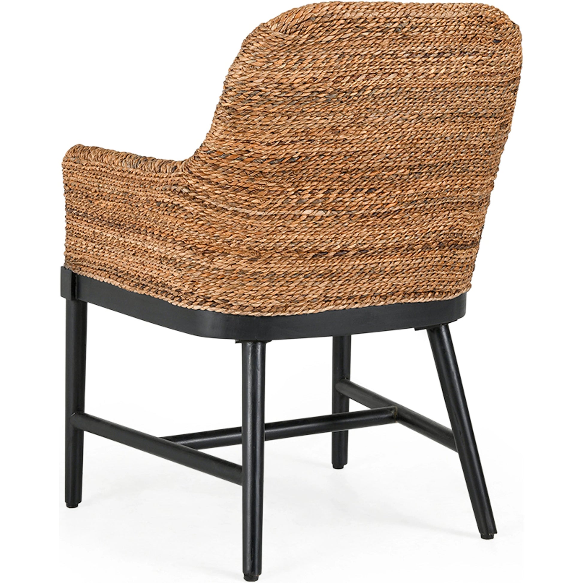 Rey Arm Chair by Kosas Home in wood. Made from mahogony wood, rattanpole, 100% polyester in a unique style.