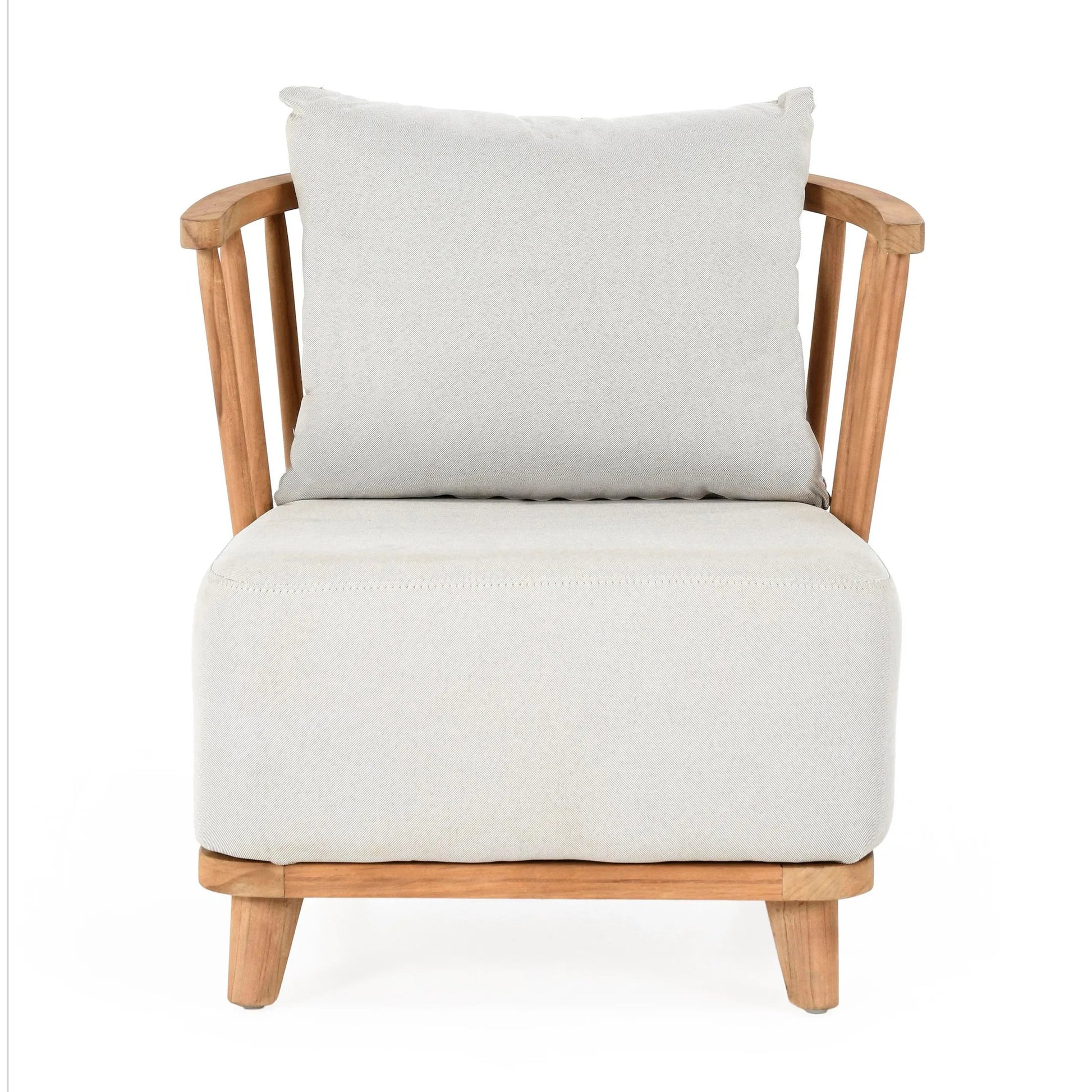 Hearst Outdoor Accent Chair Natural by Classic Home in natural. Made from teak wood, 100% olefin in a modern style.