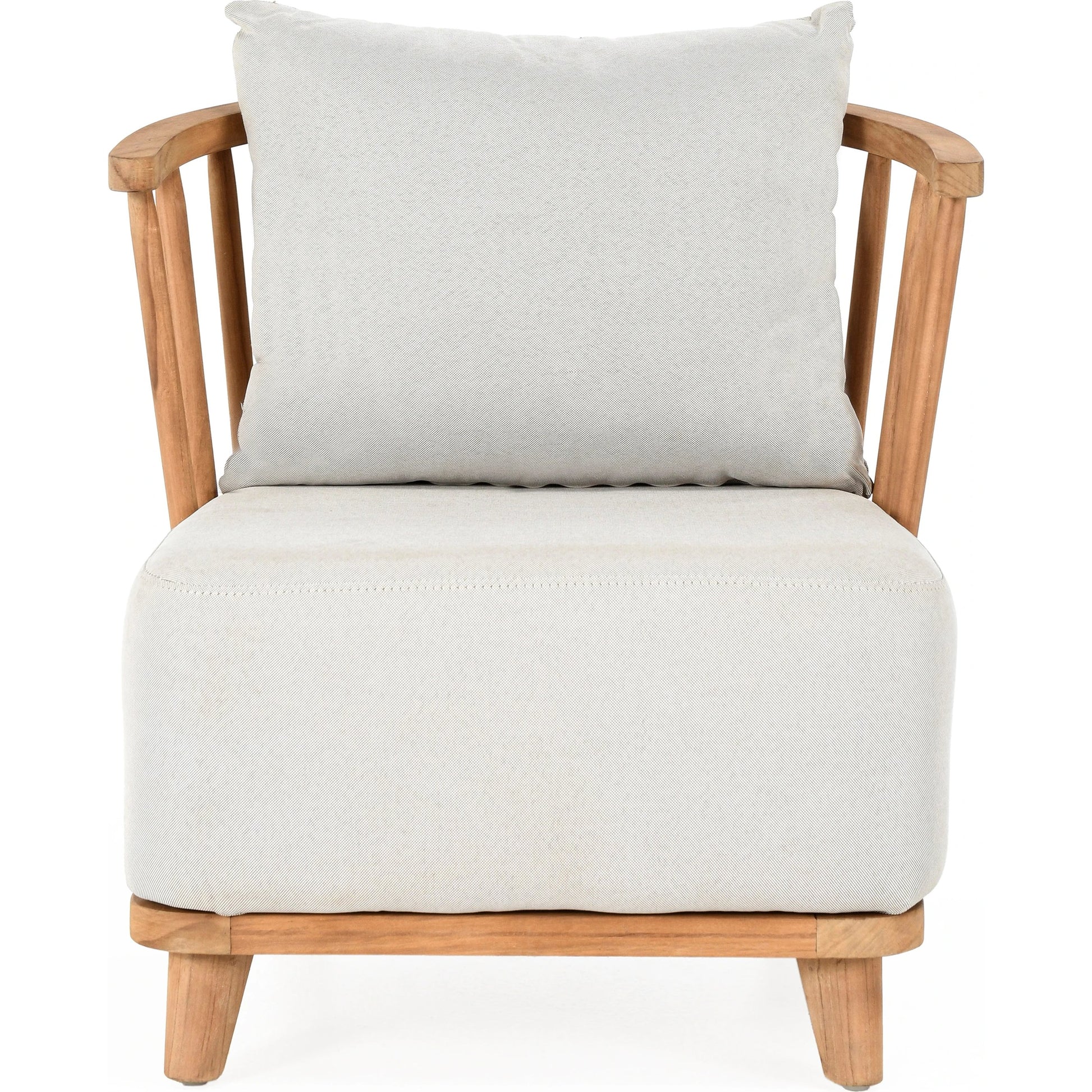 Hearst Outdoor Accent Chair Natural by Classic Home in natural. Made from teak wood, 100% olefin in a modern style.