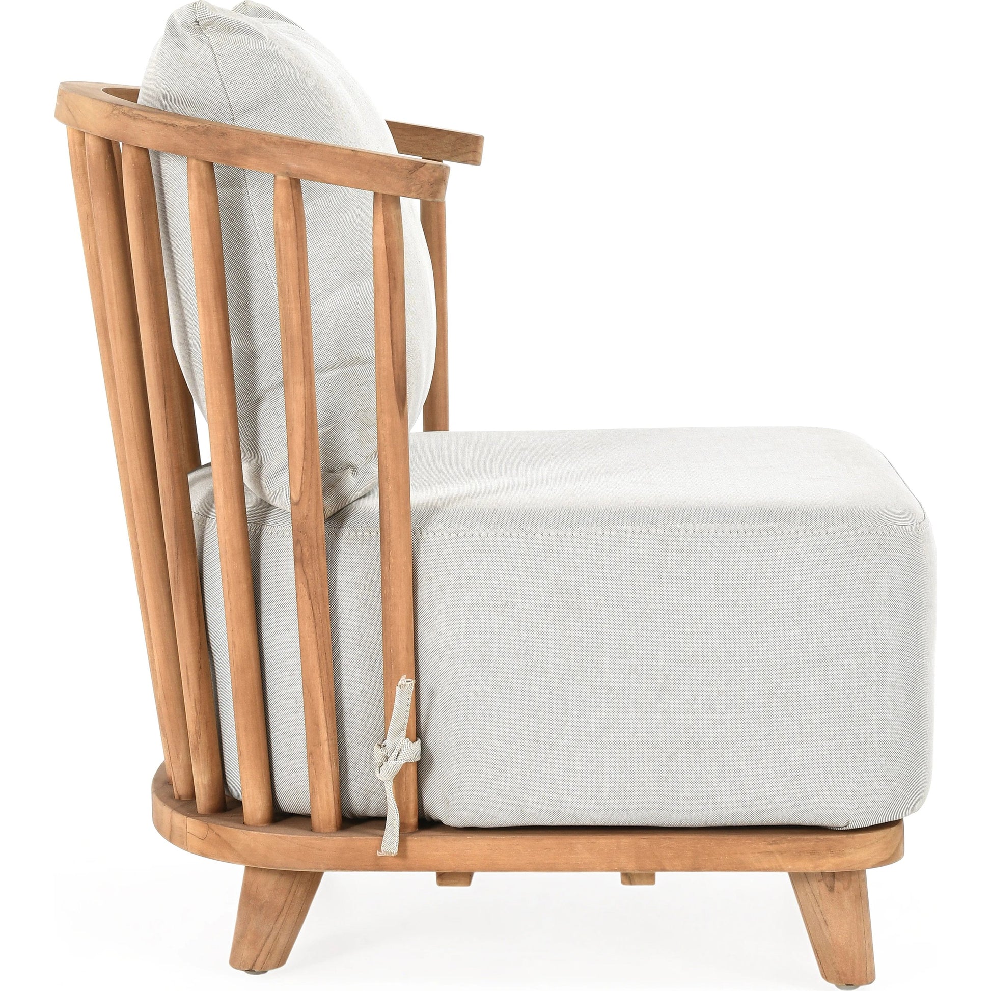 Hearst Outdoor Accent Chair Natural by Classic Home in natural. Made from teak wood, 100% olefin in a modern style.