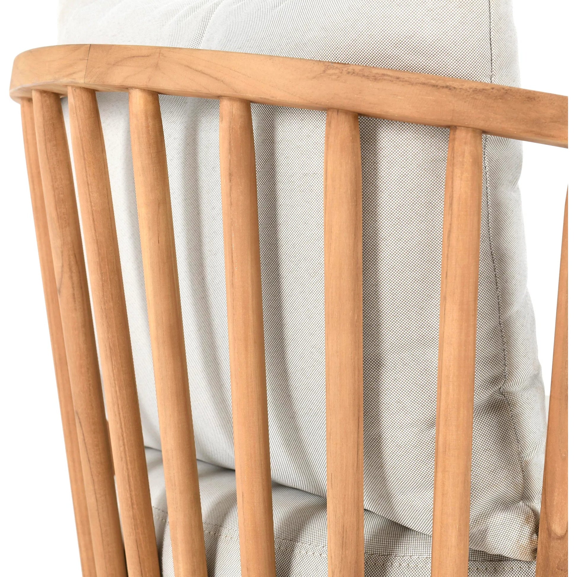 Hearst Outdoor Accent Chair Natural by Classic Home in natural. Made from teak wood, 100% olefin in a modern style.