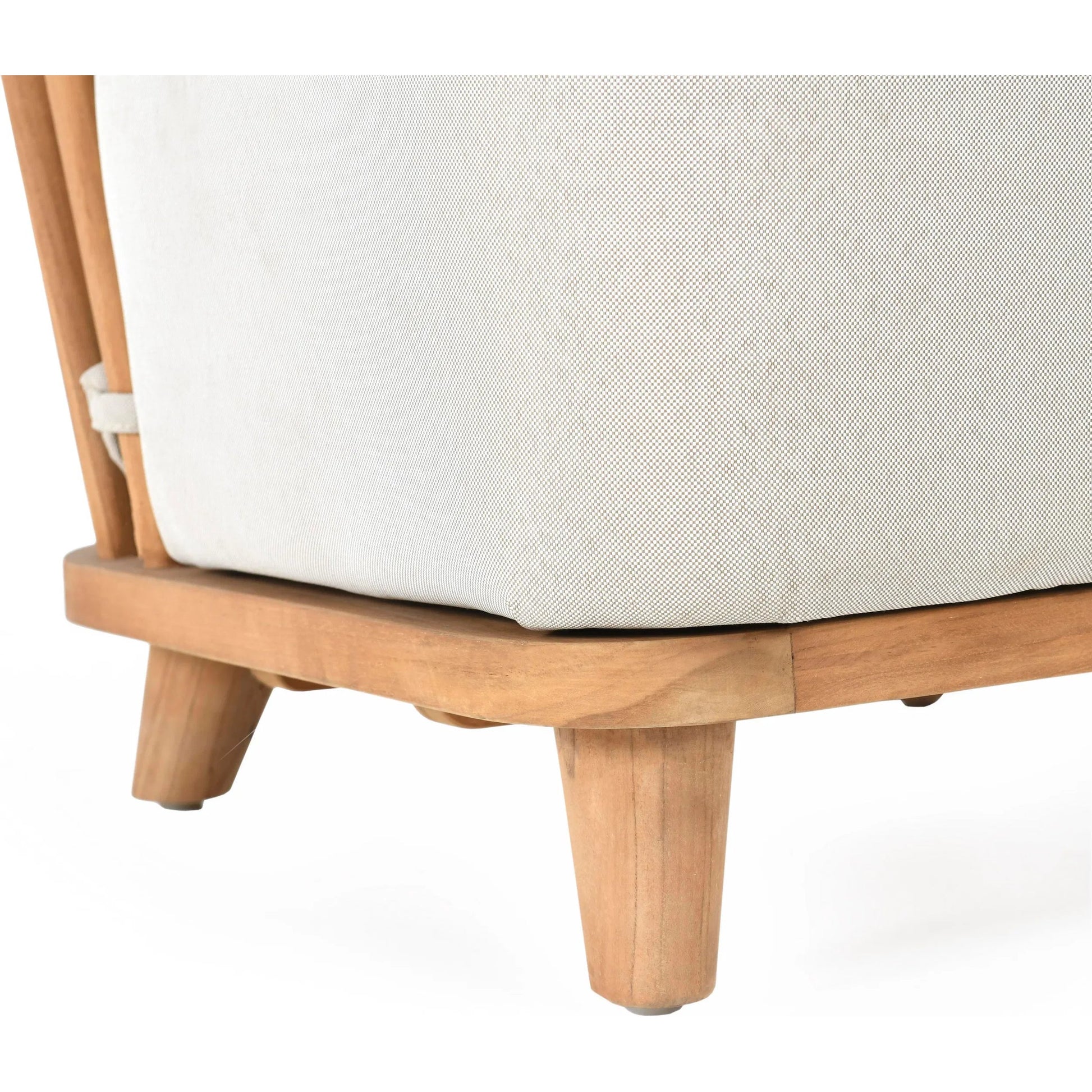 Hearst Outdoor Accent Chair Natural by Classic Home in natural. Made from teak wood, 100% olefin in a modern style.