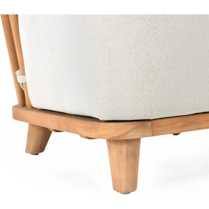 Hearst Outdoor Accent Chair Natural by Classic Home in natural. Made from teak wood, 100% olefin in a modern style.
