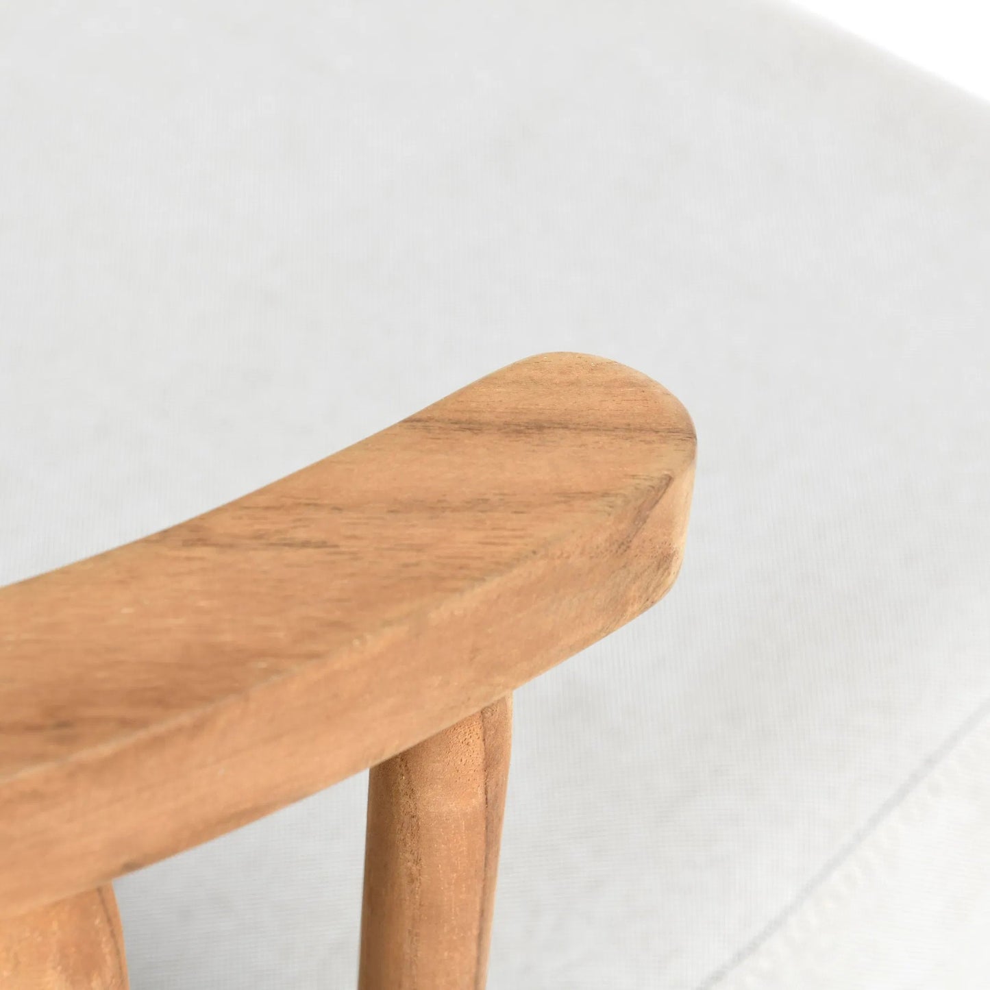 008 SI-2160331 | Closeup | Hearst Outdoor Accent Chair Natural by Classic Home in natural. Made from teak wood, 100% olefin in a modern style.