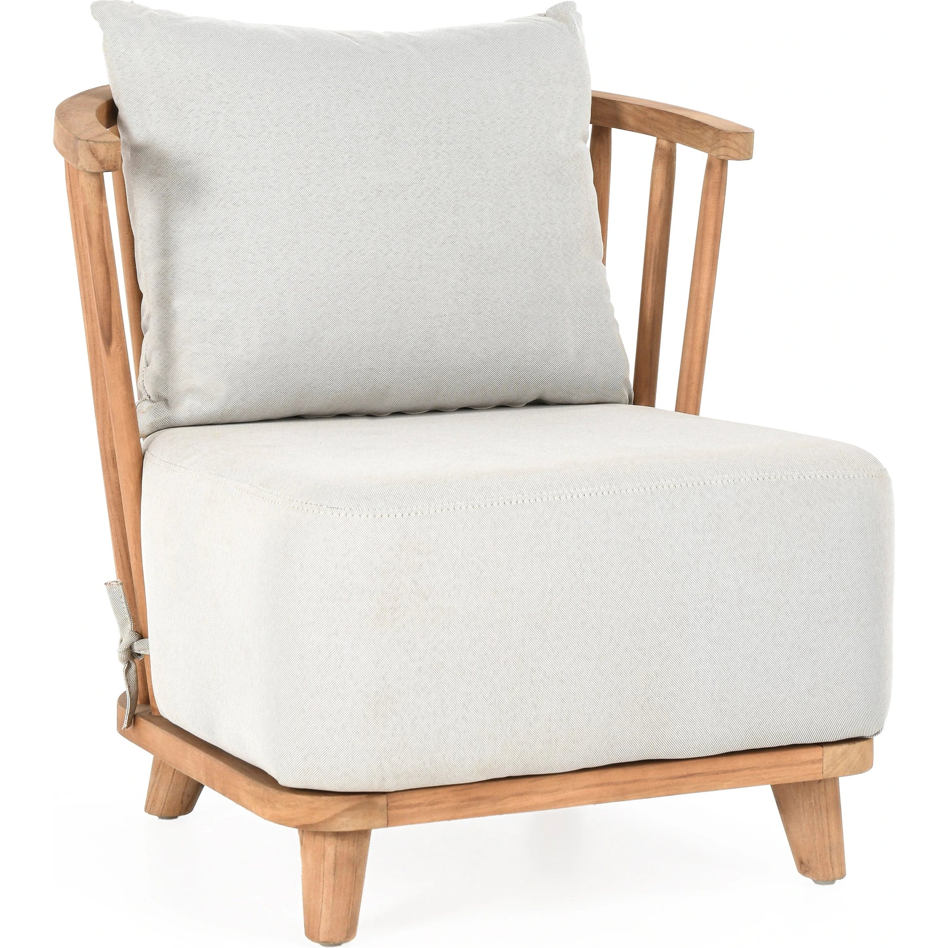 Hearst Outdoor Accent Chair Natural by Classic Home in natural. Made from teak wood, 100% olefin in a modern style.