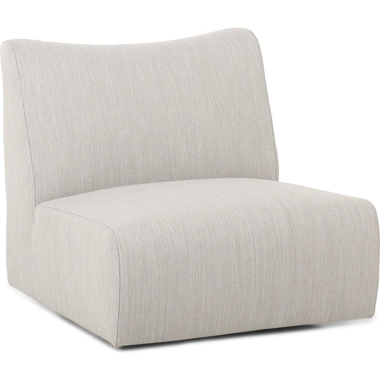 Atlas Outdoor Light Gray Swivel Accent Chair by Classic Home in light gray. Made from 100% olefin, iron in a unique style.