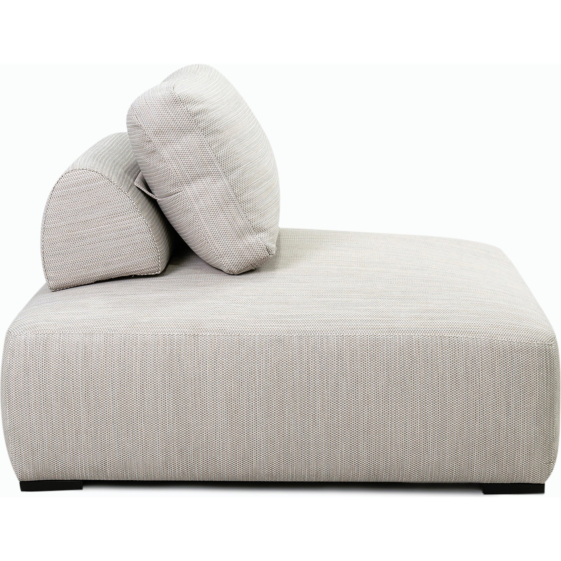 Nico Outdoor Square Lounge Chair by Classic Home in light gray. Made from 100% olefin, aluminum in a modern style.