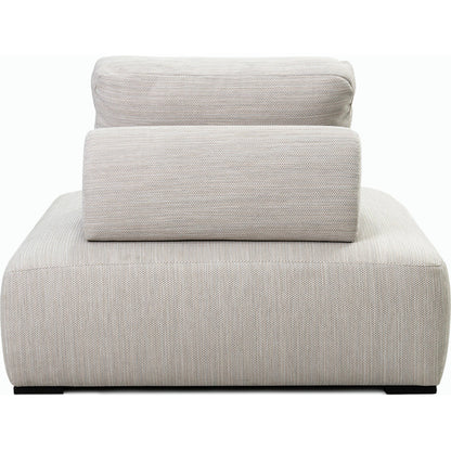 Nico Outdoor Square Lounge Chair by Classic Home in light gray. Made from 100% olefin, aluminum in a modern style.